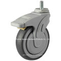 Screw with Brake Type Plastic Medical TPR Caster